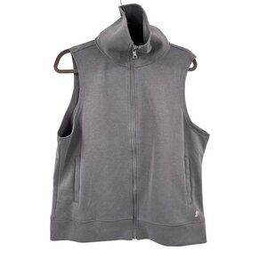 FUNDAMENTAL COAST Women's Light Gray Full Zip High Neck Stretch Lightweight Vest